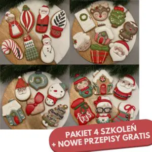 Pakiet świąteczny - 4 szkolenia online + nowe przepisy na ciasto i lukier GRATIS